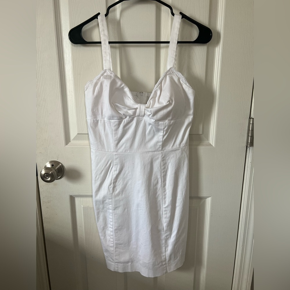 white mini dress with bow